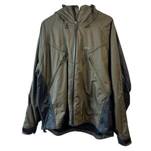 Greys Mens Jacket XL Fishing Grxi‎ 100% Nylon Vented Back Green Black Full Zip